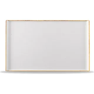 Churchill Stonecast Melamin Rechteckiges Tablett 53x32,5cm, 2 Stück, Barley Weiß