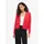VIRIL Kurzer offener Cardigan Schwarz-Rot L
