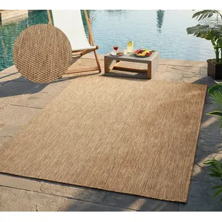 Bruno Banani Venezia Outdoor-Teppich 60 x 100 cm Braun