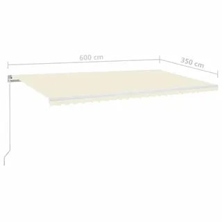 vidaXL Markise 600 x 350 cm beige