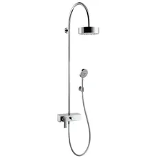 hansgrohe Axor Starck ShowerSolutions Showerpipe mit Einhebelmischer und 1jet Kopfbrause, Farbe: Polished Gold Optic