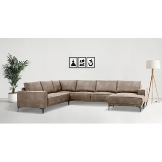 OTTO home "OLAND U-Form, XXL, B: 342 cm, Skandi-Design", Skandi-Design in Struktur, Flachgewebe, Luxus-Microfaser, Boucle,