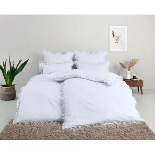 otto home Home affaire Bettwäsche »Violetta in Gr. 135x200 oder 155x220 cm« 2, tlg. Bettwäsche, aus Baumwolle, romantische Bettwäsche, mit Volants,