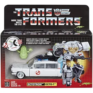 Transformers Spielzeug Generations Collaborative: Ghostbusters Superhelden, Ecto-1 Ectotron Figur – Ecto-1 verwandelt Sich in einen Roboter – Ab 8 Jahren geeignet, 17,5cm, Mehrfarbig