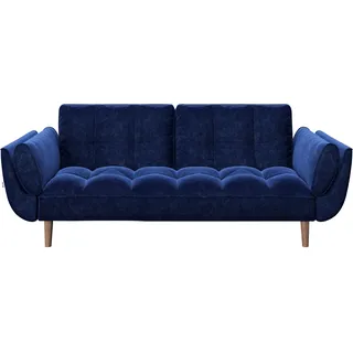 Playboy Schlafcouch Samt 2-Sitzer Blau