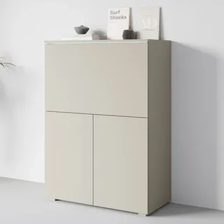 INOSIGN PC-Schrank »Vera, Sekretär, Home-Office-Schreibtisch mit LED-Beleuchtung« 1 Stk. tlg. Multifunktional mit Stauraum, klappbare Tischfläche, LED, B 90 cm