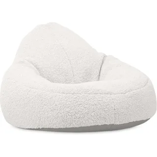 Konsimo Klassische Sitzsäcker "COSMO", Weiß, Kunstleder, 85x80x85 cm - Weiß