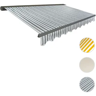 Mendler Kassetten-Markise T122 400 cm grau/weiß