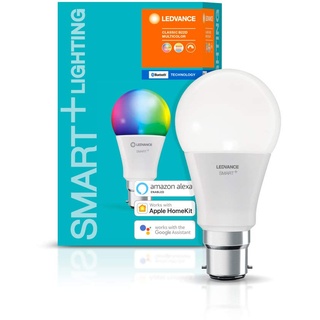 LEDVANCE LED Smart+ Birne 10W = 60W B22d matt 800lm RGBW 2700K-6500K Dimmbar App Google Alexa Apple HomeKit Bluetooth