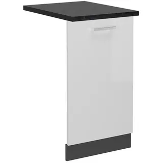 Vicco Unterschrank Geschirrspülblende R-Line 45 x 81,8 x 1,6 cm Weiß Hochglanz/Anthrazit