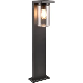 Außen-Stehlampe TRIO LEUCHTEN "ARDILA, Stehleuchte Outdoor Garten Terrasse, exkl 1xE27 max 40W", schwarz (schwarz matt), B:16cm H:65cm, Leuchten, Außen-Stehlampe, Garten Stehlampe IP44 mit Dämmerungssensor, Pollerleuchte Höhe 65cm