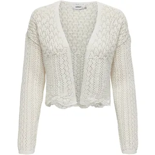 ONLY Damen ONLNOLA 7/8 Life Open Cardigan NCA KNT Strickjacke, Cloud Dancer,XS