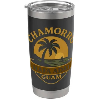 Chamorro Hafa Adai Guam - Guamanische Tradition Inselkultur Doppelwandiger Edelstahl-Thermobecher
