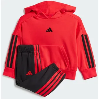 adidas Unisex Baby ESSENTIALS HOODED JOGGER, Pure Ruby/Black/Black, 12-18 Months