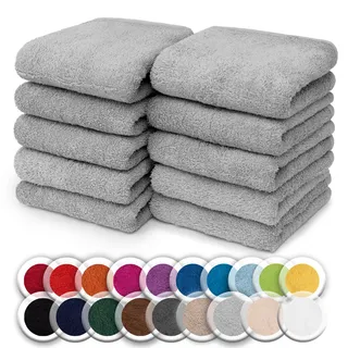 NatureMark Handtuchset 10-tlg. silber grau