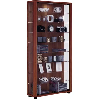 VCM Standvitrine Lumo Maxi 59 x 18 x 113 cm Braun