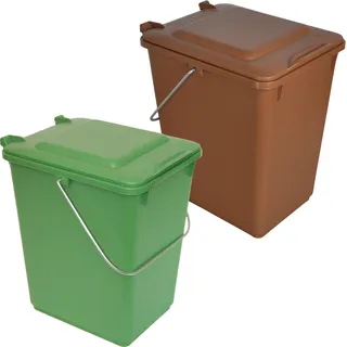 Sulo 2 x Boy 10 Liter im Set braun + grün BIOABFALL - Braun, Grün