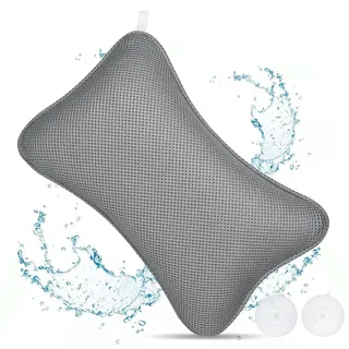 flintronic Badewannenkissen, Ergonomisches Luxus-Badewannenkissen, 3D-Badekissen für die Badewanne mit 2 Leistungsstarken Saugnäpfen für Home Spa und Badewannen Stützt Kopf, Nacken, Schultern, Rücken