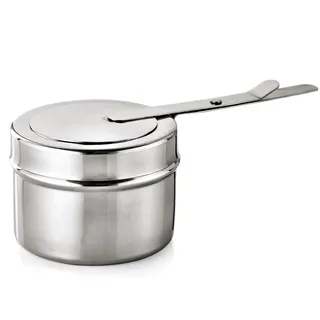 Kerafactum 1 Stück Brennpastenbehälter Brennbehälter aus Edelstahl Brenndose für Brennpaste Halterung Behälter für Brenn Paste beim Fondue Speisewärmer oder Chafing Dish Zubehör 2 teilig