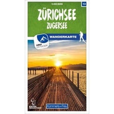 Zürichsee - Zugersee 13 Wanderkarte 1:40 000 matt laminiert