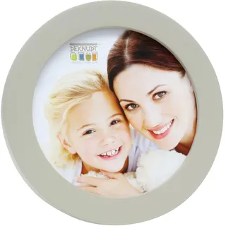 Deknudt Bilderrahmen, Holz, Grau, runder Rahmen, 13 cm