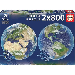 Educa - Planet Erde 2x800 Teile Rund-Puzzle