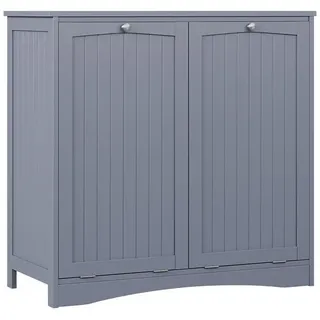Vicco Wäscheschrank Bianco Grau 83 x 80 cm mit 2 Wäschekörben , Holzwerkstoff , Rechteckig , 83x80x37 cm , Badezimmer, Badmöbel, Midischränke