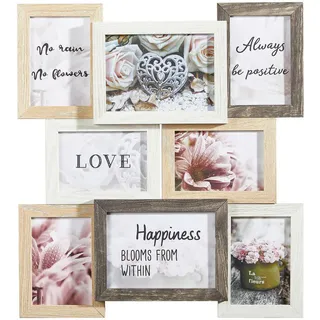 Collagen-Bilderrahmen , Multicolor , Glas, Holzwerkstoff , 45x49x1.2 cm , Fsc , Bilder & Rahmen, Bilderrahmen, Bilderrahmen-Collagen