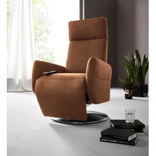 sit&more Relaxsessel Kobra Kunstleder 71 x 108 x 82 cm Braun mit Motor und Aufstehhilfe