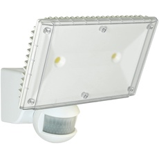 VEMER VE767300 2 Doppelter LED-Scheinwerfer für den Außenbereich mit Bewegungsmelder, Wandstrahler mit Sensor 13 W (2 x 13 W), IP55, Weiß