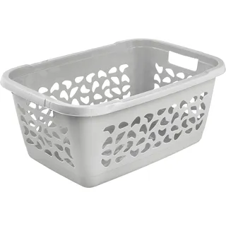 KEEEPER Wäschekorb Jost, grau, mit 2 Griffen, aus Kunststoff, 65x44x28 cm, Nordic Grey