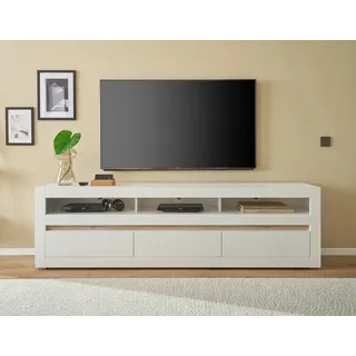 INOSIGN »Chester, moderner TV-Unterschrank, Kommode mit Stauraum, Weiß Matt«, (1 St.), austauschbare Blende in Griffleiste, zeitloses Design, 217 cm breit, weiß,