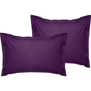 L'Essentiel Linge de Maison, Tonne Viole - 43, Oxford-Kissenbezug-Set (2-teilig) (DE), 100 % BAUMWOLLE RANFORCE, Lila, 80 x 80+5 cm - Lila