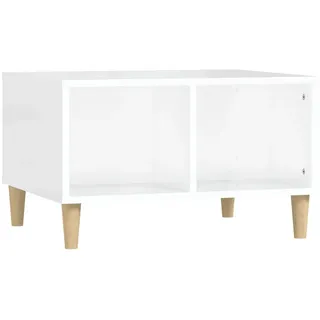 vidaXL Couchtisch Hochglanz-Weiß 60x50x36,5 cm Holzwerkstoff - Weiß