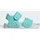 Kinder Badesandale Adilette Sandal 2 K KJ8679 37 - Flash Aqua/Semi Flash Aqua/White - 37
