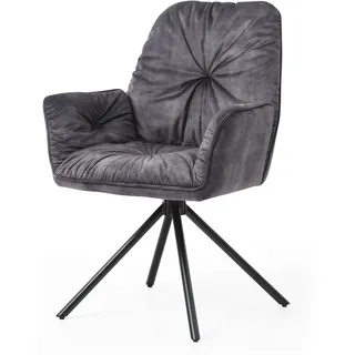 SalesFever Ottawa Armlehnstuhl Polyester grau