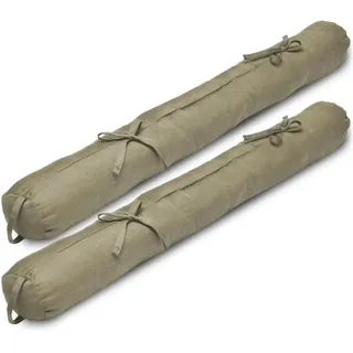 Beautissu 2er Set Zugluftstopper 100cm Viento 100x10cm Taupe