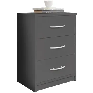 SchlafKONTOR Nachtschrank Pepe 38,5 x 28 x 54 cm Grau