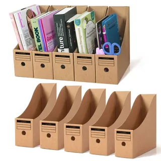 Sinxioer Stehsammler a4 breit, Stehsammler pappe stabil Flaches Bodendesign,stehordner pappe,Rechteck,10 sammelordner A4 mit Etiketten-Ausgezeichneter schreibtisch organizer!