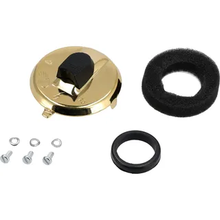 Set: Zündschlossabdeckung Messing vergoldet, mit Kleinteilen - Simson KR51/1 Schwalbe, KR51/2 Schwalbe, SR4-2 Star, SR4-3 Sperber, SR4-4 Habicht