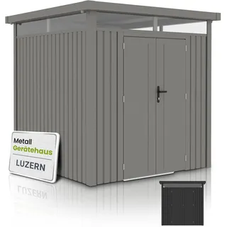 Juskys Gerätehaus Luzern Pro 2,30 x 2,30 m Taupe