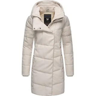 Wintermantel RAGWEAR "Wintermantel Pavla Coat", Damen, Gr. L, beige (ecru), Obermaterial: 100% Polyester PES.  Obermaterial: Futter: 100% Polyester PES. 100% Polyester PES., Mäntel Wintermantel