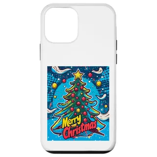 Weihnachtsbaum Lichter Weihnachtsbaumkugeln Pop Art Xmas Hülle für iPhone 12 mini
