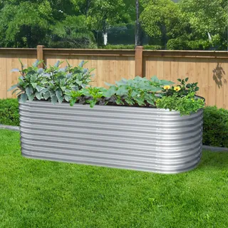 Konifera Hochbeet KONIFERA 240 x 80 x 82 cm Silber