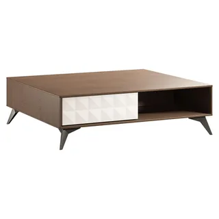 Couchtisch Beistelltisch Wohnzimmer Design Couchtisch Leder Sofa Tische neu Holz - Braun