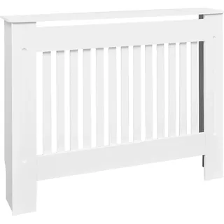 vidaXL MDF Heizkörper-Abdeckung Heizkörperverkleidung 112 cm, weiß