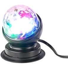 Lunartec Discokugel: Rotierende 360°-Disco-Leuchte mit RGB-LED-Farbeffekten, 3 Watt (Discolampe, Discokugel Kinder, Beleuchtung)