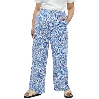 Peppercorn Damen Nicoline Pants Hose Curve, 2993P Marina Blue Print, 52