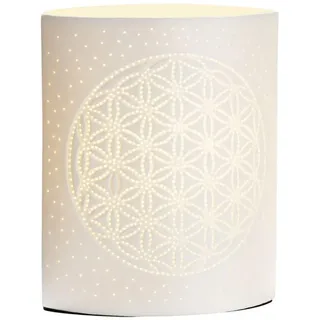 Gilde Lampe Tischleuchte Porzellan Weiß