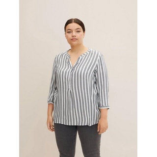 Tom Tailor Damen Plussize Bluse mit Streifen & Brusttaschen